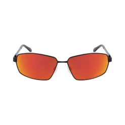 Spyder Angular Narrow Rectangle Sunglasses - BLACK Cheap