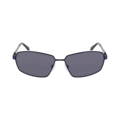 Spyder Angular Narrow Rectangle Sunglasses - NAVY Fashion