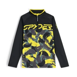 Spyder Boys Camo Half Zip - Acid Yellow ACIDYELLOW Hot