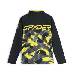 Spyder Boys Camo Half Zip - Acid Yellow ACIDYELLOW Hot