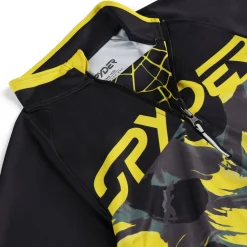 Spyder Boys Camo Half Zip - Acid Yellow ACIDYELLOW Hot