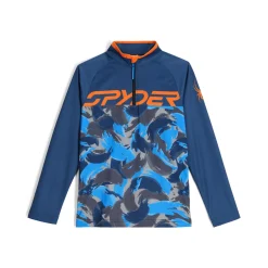 Spyder Boys Camo Half Zip - True Navy TRUENAVY Outlet