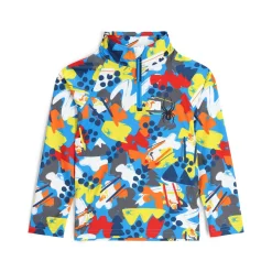Spyder Little Boys Glacial Half Zip - Yeti Camo Aether Blue YETICAMOAETHERBLUE Clearance
