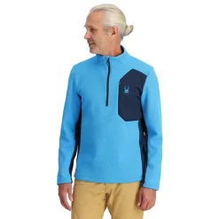 Spyder Mens Bandit Half Zip - Aether Blue AETHERBLUE Discount