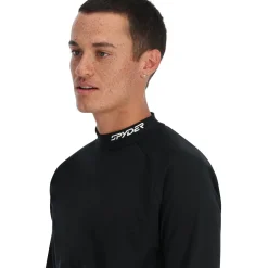 Spyder Mens Castle Mock Crew - BLACK Best