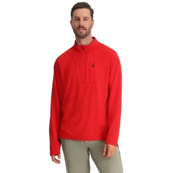 Spyder Mens Gridweb Half Zip - Red SPYDERRED New