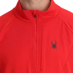 Spyder Mens Gridweb Half Zip - Red SPYDERRED New
