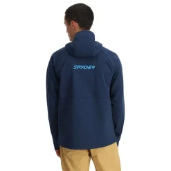 Spyder Mens Gridweb ShellFleece™ Hoodie - True Navy TRUENAVY Discount