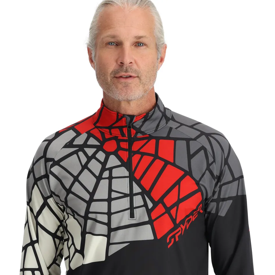 Spyder Mens Legacy Half Zip - BLACK New