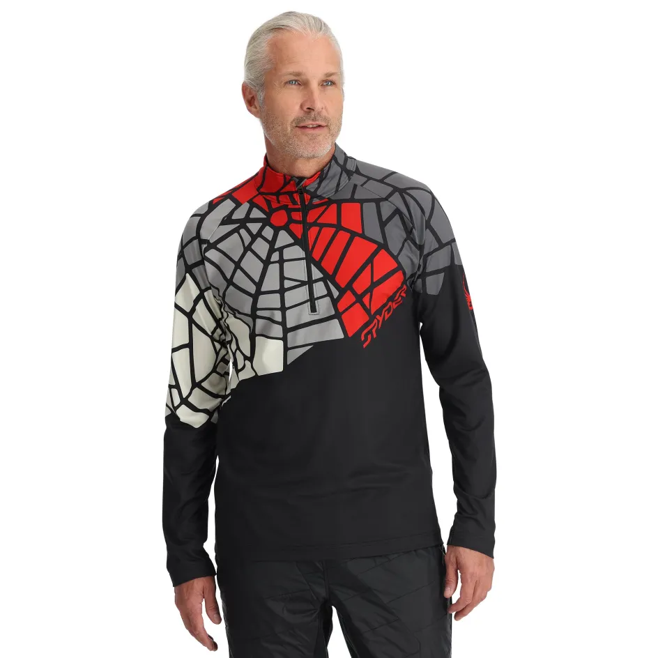 Spyder Mens Legacy Half Zip - BLACK New