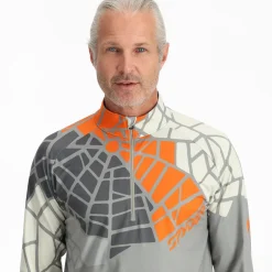 Spyder Mens Legacy Half Zip - CONCRETE Cheap