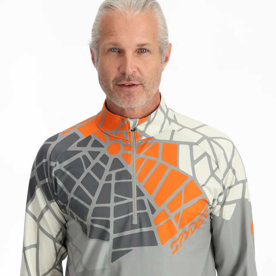 Spyder Mens Legacy Half Zip - CONCRETE Cheap