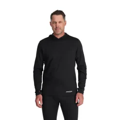 Spyder Mens Stretch Charger Hoodie - BLACK Outlet