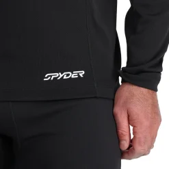 Spyder Mens Stretch Charger Hoodie - BLACK Outlet