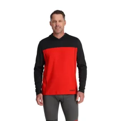 Spyder Mens Stretch Charger Hoodie - VOLCANO Cheap