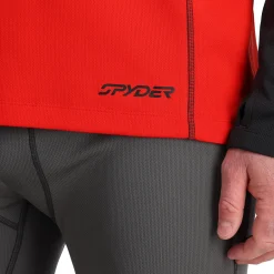 Spyder Mens Stretch Charger Hoodie - VOLCANO Cheap