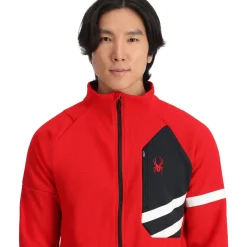 Spyder Mens Wengen Bandit Full Zip - Red SPYDERRED Discount
