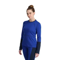 Spyder Womens Stretch Charger Crew - Electric Blue ELECTRICBLUE Shop