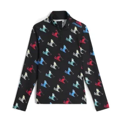 Spyder Womens Vivid Half Zip - BLACK Fashion