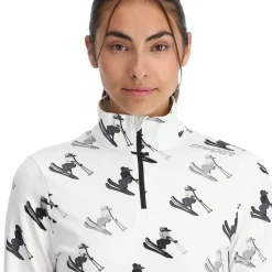 Spyder Womens Vivid Half Zip - WHITE Clearance