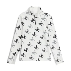 Spyder Womens Vivid Half Zip - WHITE Clearance
